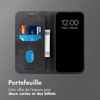 Étui de téléphone portefeuille Slim Motorola Edge 70 Fusion - Noir