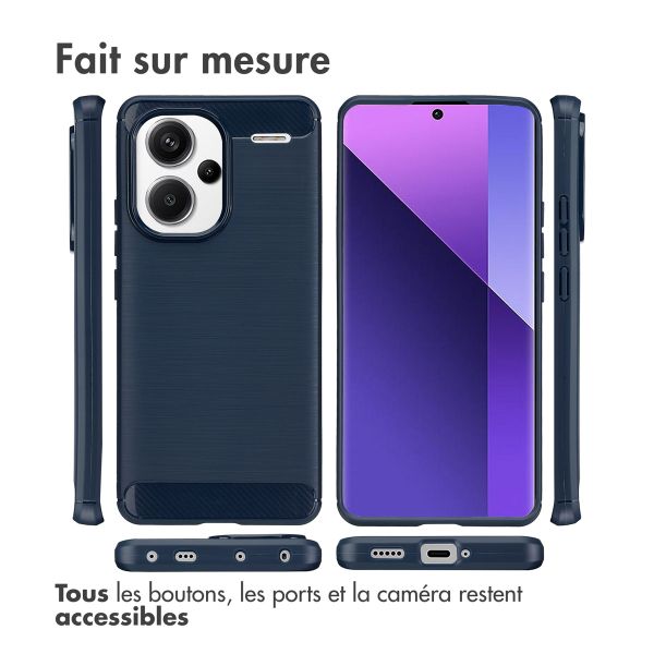 imoshion Coque Brushed Xiaomi Redmi Note 13 Pro Plus (5G) - Bleu foncé