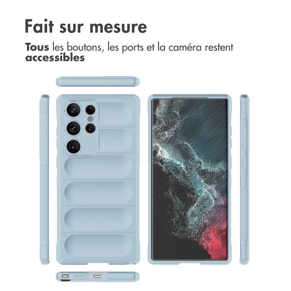 imoshion Coque arrière EasyGrip Samsung Galaxy S23 Ultra - Bleu clair