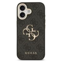 Guess Coque 4G Metal Logo Backcover Apple iPhone 17 - Gold Edge - Black