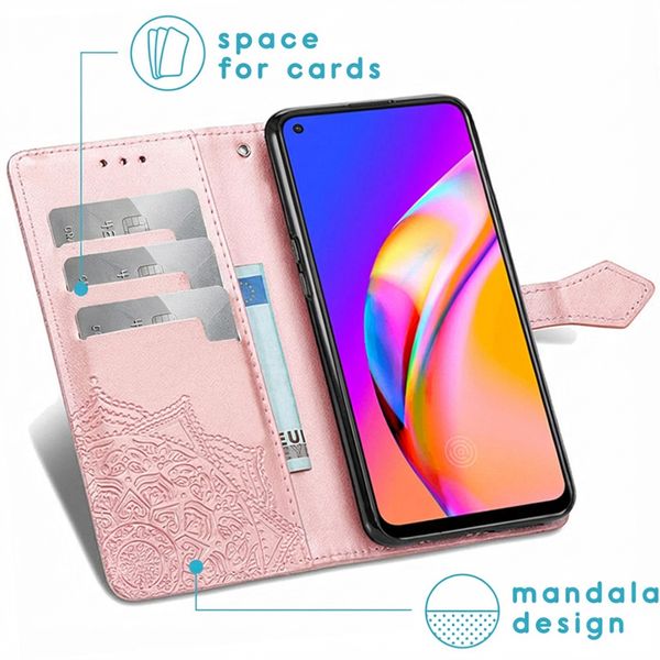 imoshion Etui de télephone Mandala Oppo A94 (5G) - Rose Doré
