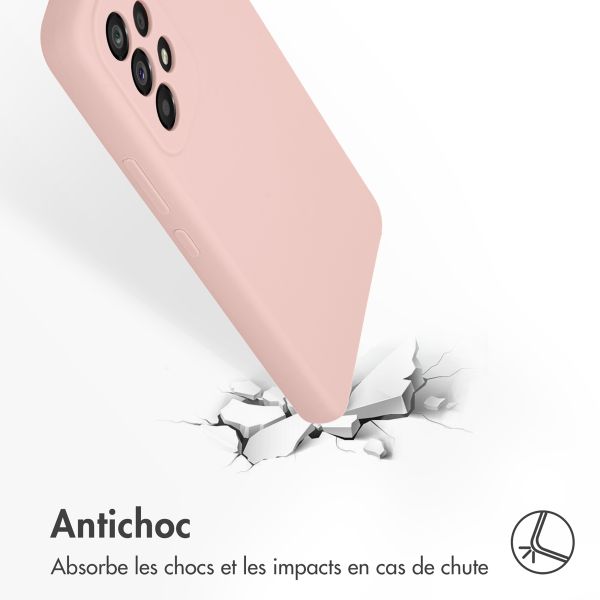 Accezz Coque Liquid Silicone Samsung Galaxy A53 - Rose