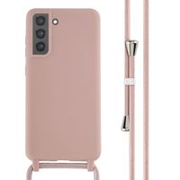 imoshion ﻿Coque en silicone avec cordon Samsung Galaxy S21 FE - Sand Pink