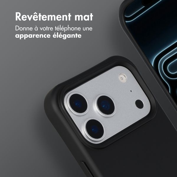 imoshion Coque arrière Color avec cordon amovible et MagSafe Apple iPhone 17 Pro - Noir