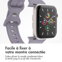 imoshion Bracelet en silicone⁺ Apple Watch Series 1 t/m 9 / SE (38/40/41 mm) | Series 10 / 11 (42 mm) - Taille S/M - Lavender