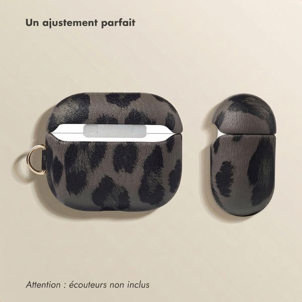Selencia Coque Sabi motif panthère  Apple Airpods 3 - Midnight Black