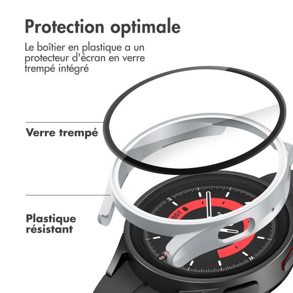 imoshion Coque rigide à couverture complète Samsung Galaxy Watch 5 - 40 mm - Argent