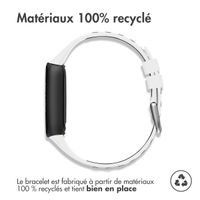 imoshion Bracelet sportif en silicone Fitbit Luxe - Blanc/Noir