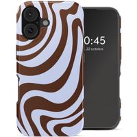 Selencia Coque arrière Vivid avec MagSafe Apple iPhone 16 - Dream Swirl Chocolate