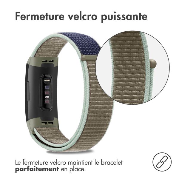 imoshion Bracelet en nylon le Fitbit Charge 3 / 4 - Khaki