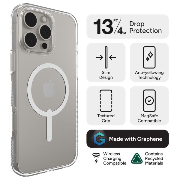 ZAGG Coque Crystal Palace Snap MagSafe iPhone 16 Pro Max - Transparent