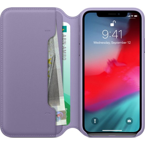Apple Étui de téléphone Leather Folio Apple iPhone X / Xs