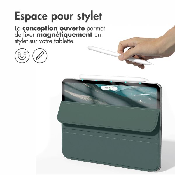 imoshion Magnetic etui de téléphone portefeuille Apple iPad Air 13 pouces (2025) M3 / (2024) M2 - Vert foncé