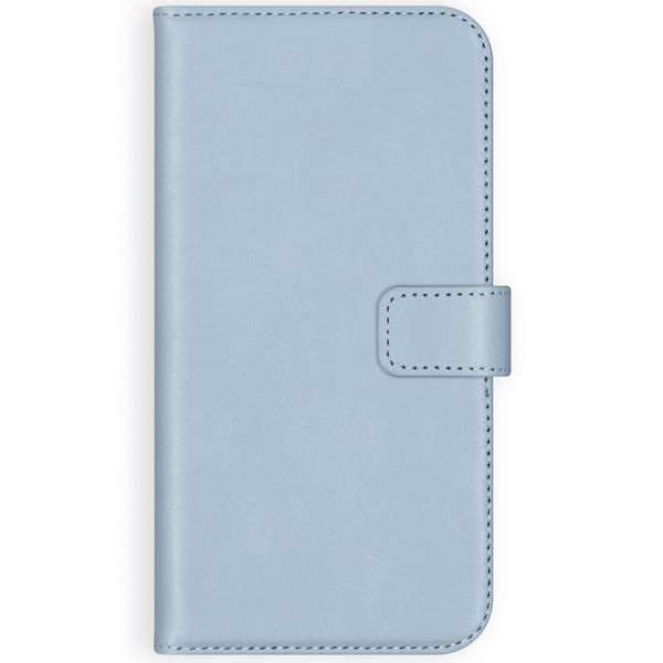 Selencia Étui portefeuille en cuir véritable Samsung Galaxy S21 Plus - Air Blue