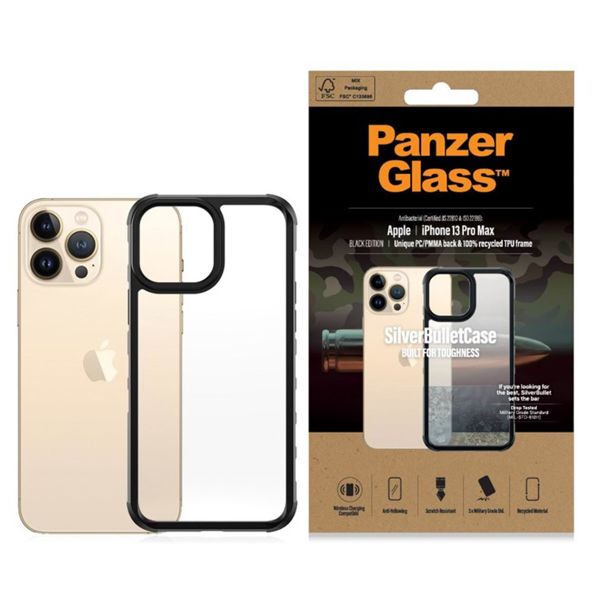 PanzerGlass SilverBullet ClearCase Apple iPhone 13 Pro Max - Noir