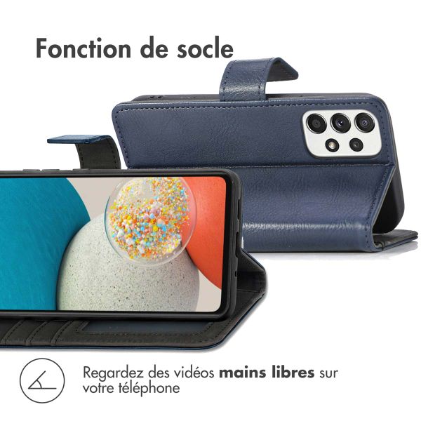 imoshion Étui de téléphone portefeuille Luxe Samsung Galaxy A53 - Bleu foncé