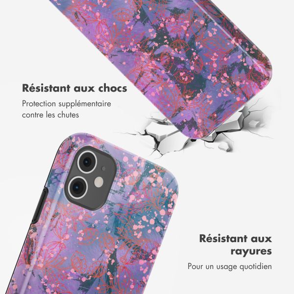 Selencia Coque arrière Vivid Apple iPhone 11 - Fresh Paint Flower Orange