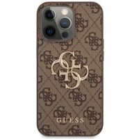 Guess Coque 4G Metal Logo Backcover iPhone 13 Pro - Brun