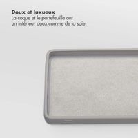 Selencia Étui portefeuille amovible Olyn avec MagSafe Samsung Galaxy S25 Ultra - Gris