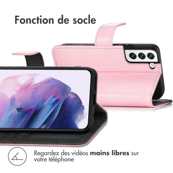 imoshion Étui de téléphone portefeuille Luxe Samsung Galaxy S22 - Rose