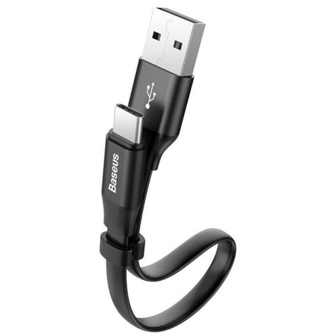 Baseus Nimple Series câble USB-A vers USB-C extra court - 23 centimètres - Noir