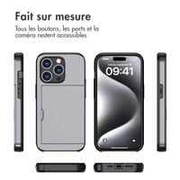 imoshion Coque arrière avec porte-cartes Apple iPhone 15 Pro - Gris