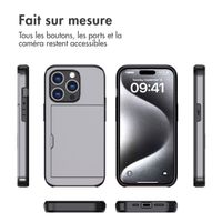 imoshion Coque arrière avec porte-cartes iPhone 15 Pro - Gris