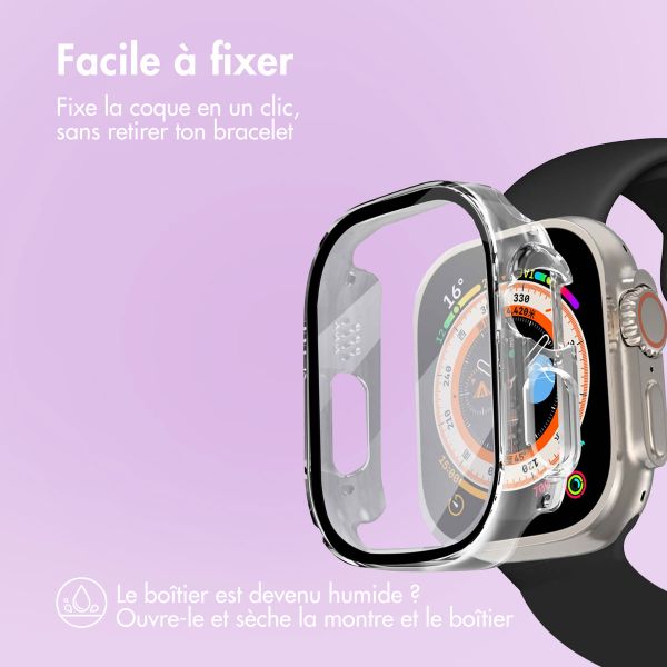 imoshion Coque rigide à couverture complète Apple Watch Ultra / Ultra 2 - 49 mm - Transparent