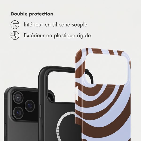 Selencia Coque arrière Vivid avec MagSafe Apple iPhone 17 Pro - Dream Swirl Chocolate