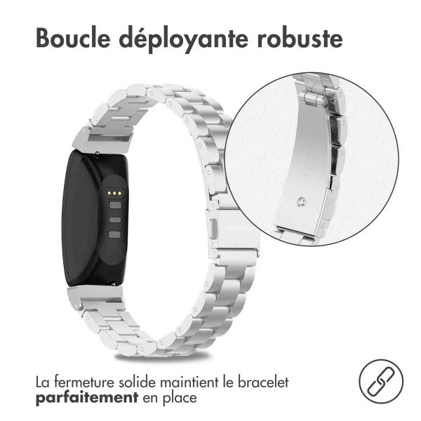 imoshion Bracelet en acier le Fitbit Inspire 2 / HR / ACE2 / ACE3 - Argent