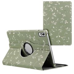 imoshion Coque tablette Design rotatif à 360° Lenovo Tab M10 5G - Green Flowers