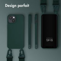 Selencia Coque silicone avec cordon amovible Apple iPhone 15 - Vert foncé