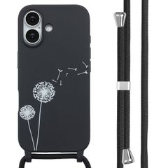 imoshion Coque design en silicone avec cordon Apple iPhone 17 - Dandelion Black