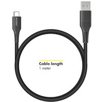 Accezz Câble USB-C vers USB Samsung Galaxy A52 (4G) - 1 mètre - Noir