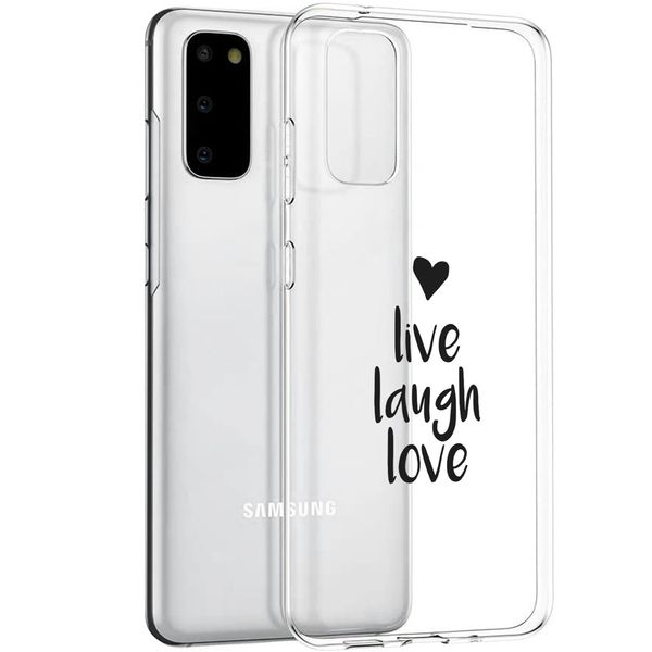 imoshion Coque Design Samsung Galaxy S20 - Live Laugh Love - Noir