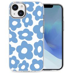 imoshion Coque Design Apple iPhone 14 - Retro Blue Flowers