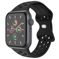 imoshion Bracelet sport⁺ Apple Watch Series 1 á 10 / SE / Ultra (2) (44/45/46/49 mm) - Taille S/M - Noir