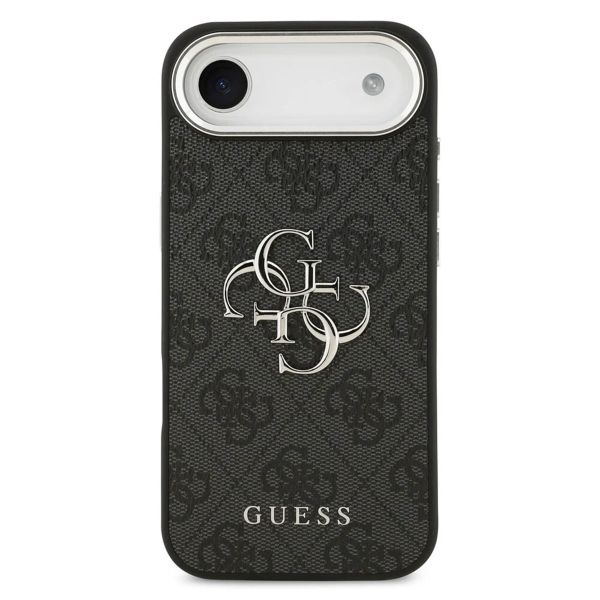 Guess Coque 4G Metal Logo Backcover Apple iPhone Air - Silver Edge - Black
