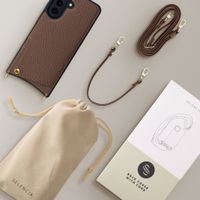Selencia Coque de télephone Nova avec cordon et porte-cartes Samsung Galaxy A57 (5G) - Mocha Brown