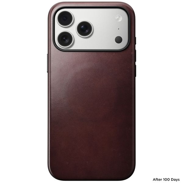 Nomad Coque Modern Horween Leather Apple iPhone 17 Pro Max - Burgundy