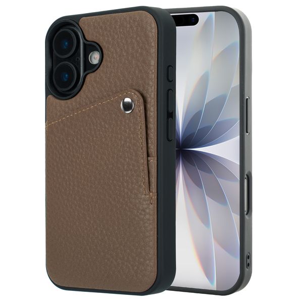 Selencia Coque Riva avec porte-cartes Apple iPhone 17 - Mocha Brown