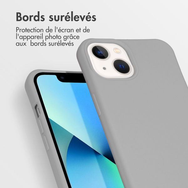 imoshion Coque de couleur avec cordon amovible Apple iPhone 13 - Gris