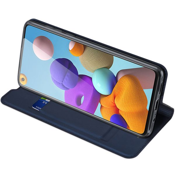 Dux Ducis Étui de téléphone Slim Samsung Galaxy A21s - Bleu foncé