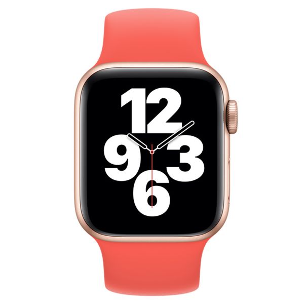 Apple Bracelet Boucle unique en Silicone Apple Watch | 44/45/46/49 mm - Taille 12 - Pink Citrus