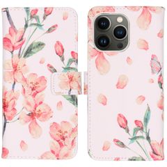 imoshion Design Softcase Bookcase Apple iPhone 13 Pro - Blossom Watercolor White