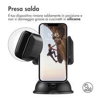 imoshion Support de téléphone pour voiture - Réglable - Tableau de bord et pare-brise - Noir