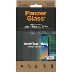 PanzerGlass Protection d'écran Privacy en verre trempé Case Friendly Anti-Bacterial Apple iPhone 14 Pro