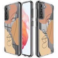 imoshion Coque Design Samsung Galaxy S21 - LIne Art Color Face