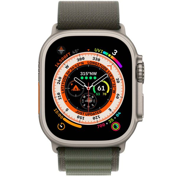 Apple Alpine Loop Band Apple Watch Series 1-10 / SE / Ultra (2) - 42/44/45/46/49 mm - Taille S - Vert