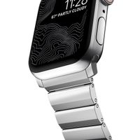 Nomad Bracelet à maillons magnétiques en acier Apple Watch Series 1 á 10 / SE / Ultra (2) (44/45/46/49 mm) - Argent